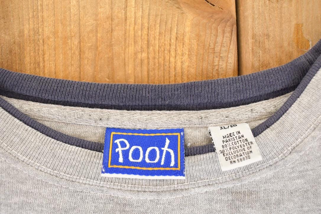 Vintage 1990s Winnie The Pooh Bear Double Collar Disney Crewneck Sweater Women's XL from propervintagecanada