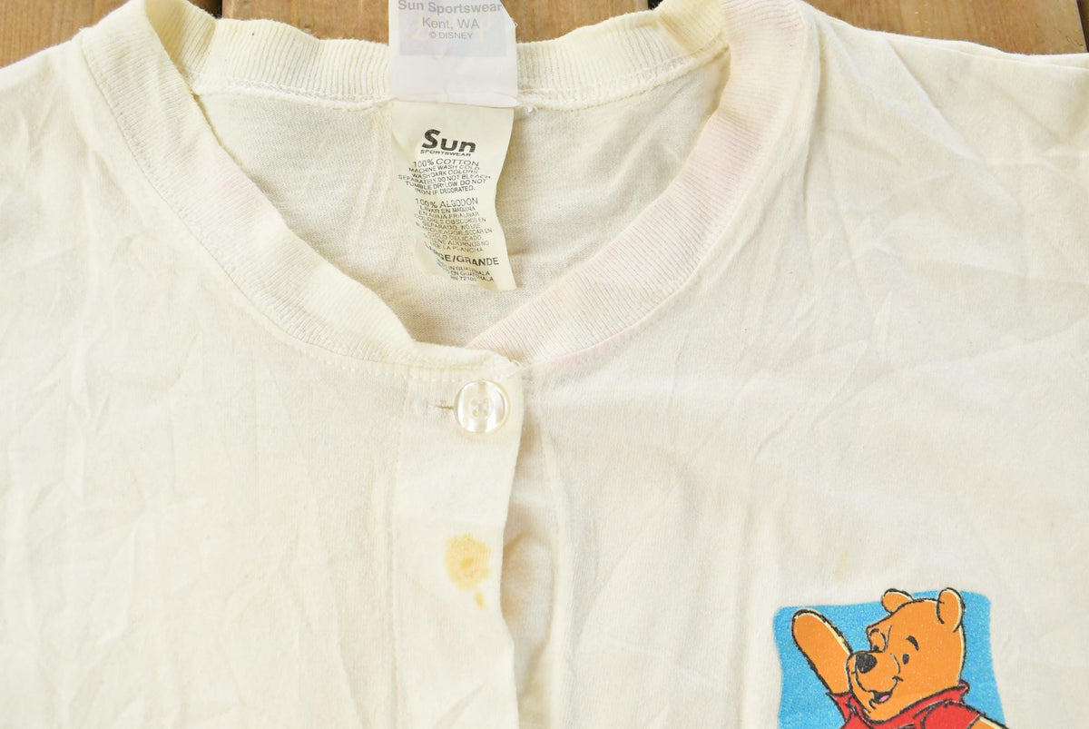 Vintage 1990s Winnie The Pooh Disney Button Up Shirt Women's Large from propervintagecanada