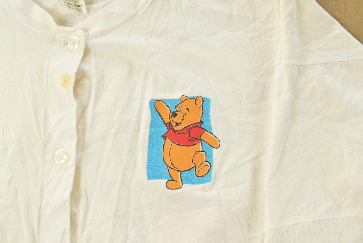 Vintage 1990s Winnie The Pooh Disney Button Up Shirt Women's Large from propervintagecanada