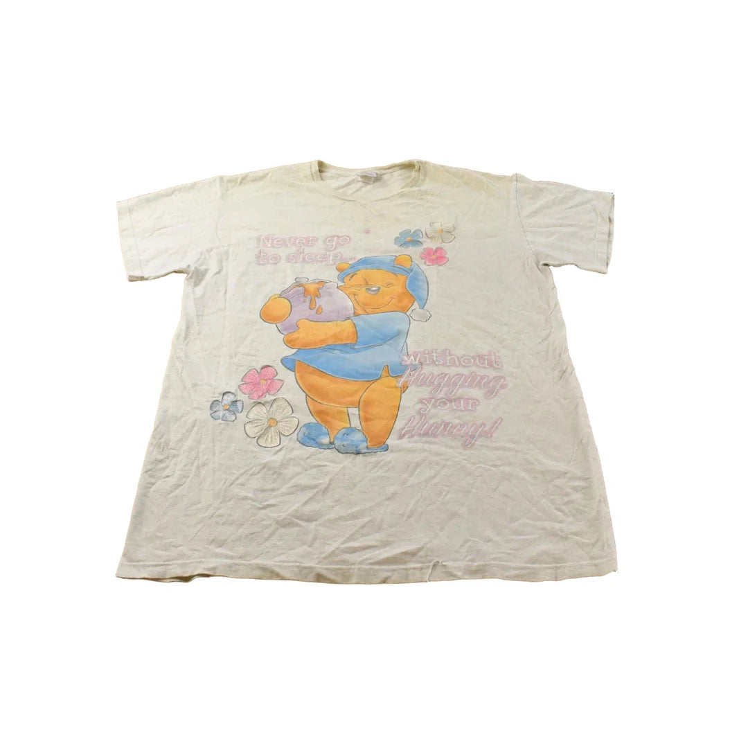 Vintage 1990s Winnie The Pooh Disney Cartoon Promo Sleeping T-Shirt Mens 2XL from propervintagecanada