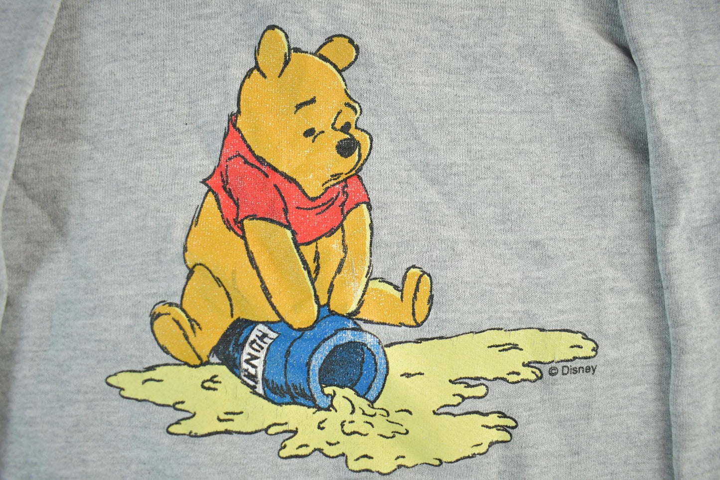 Vintage 1990s Winnie The Pooh Disney Winter Crewneck Youth M-L from propervintagecanada