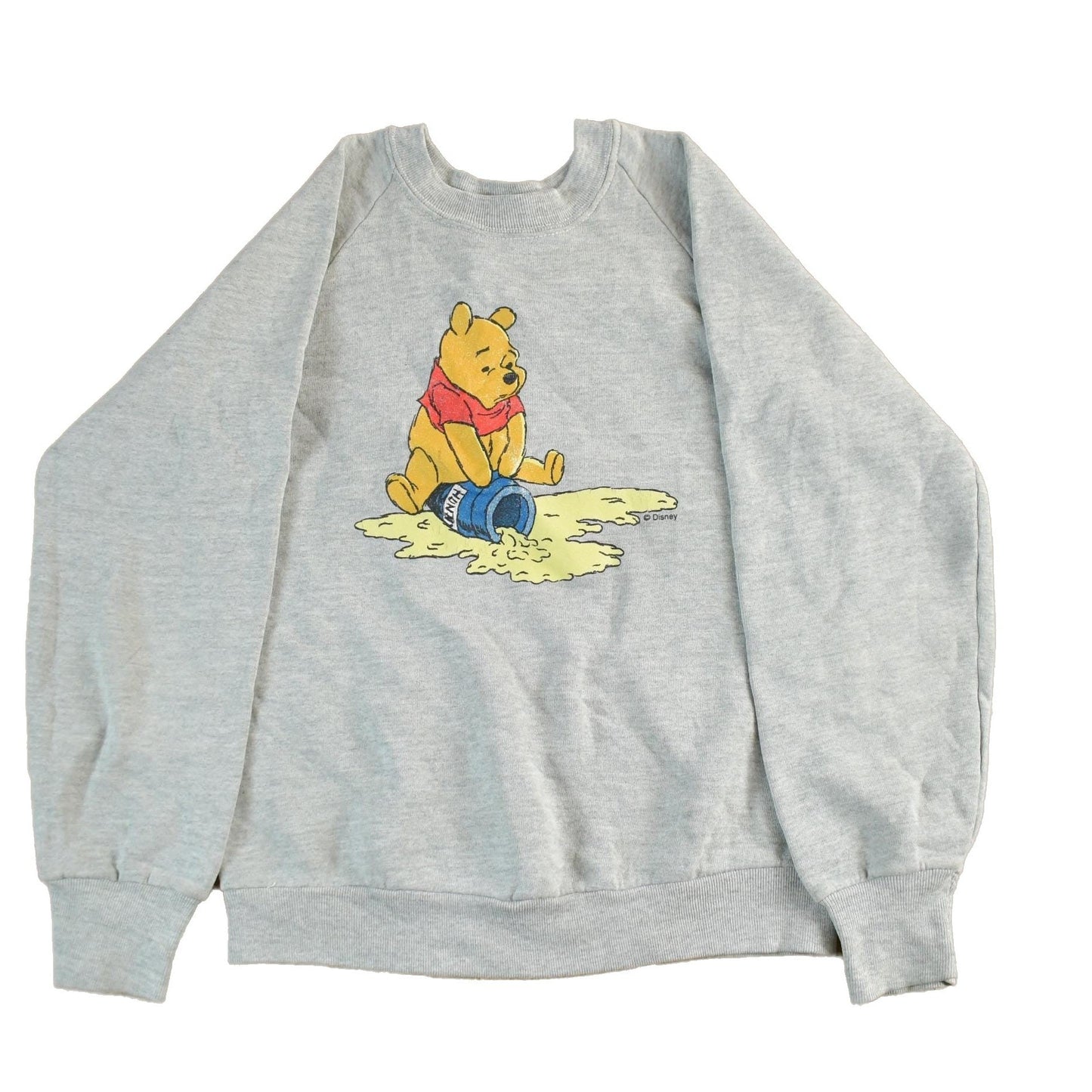 Vintage 1990s Winnie The Pooh Disney Winter Crewneck Youth M-L from propervintagecanada