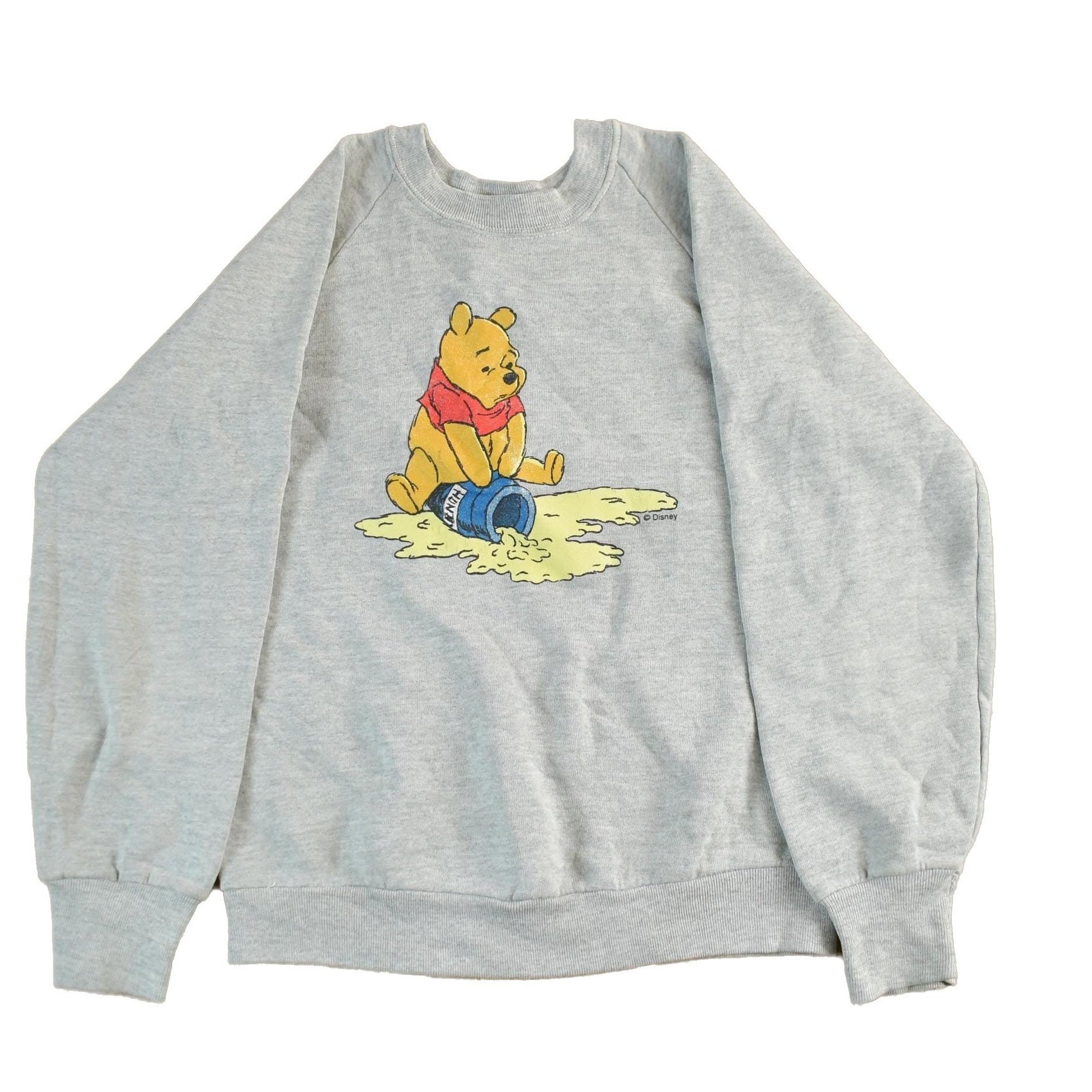 Vintage 1990s Winnie The Pooh Disney Winter Crewneck Youth M-L from propervintagecanada