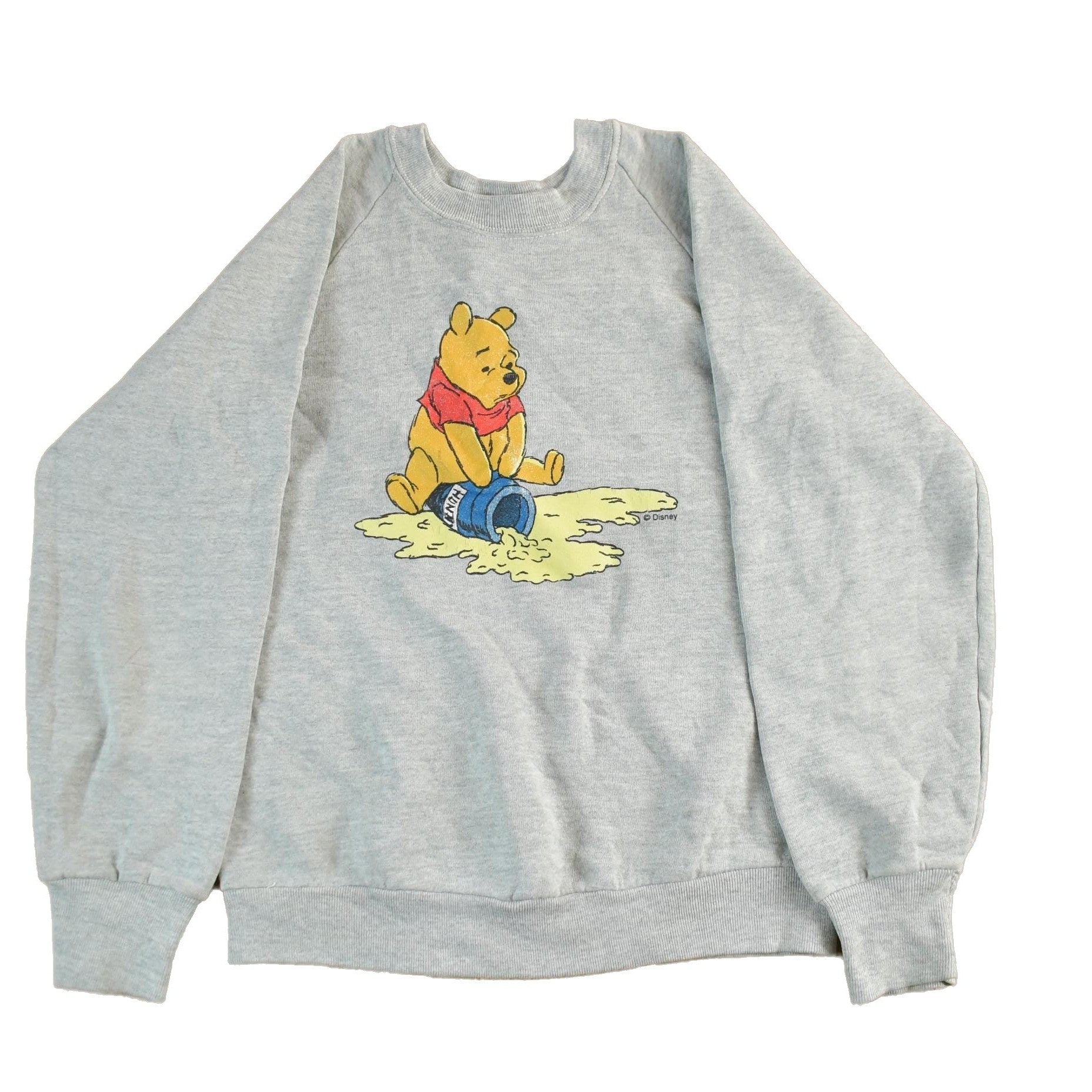 Vintage 1990s Winnie The Pooh Disney Winter Crewneck Youth M-L from propervintagecanada