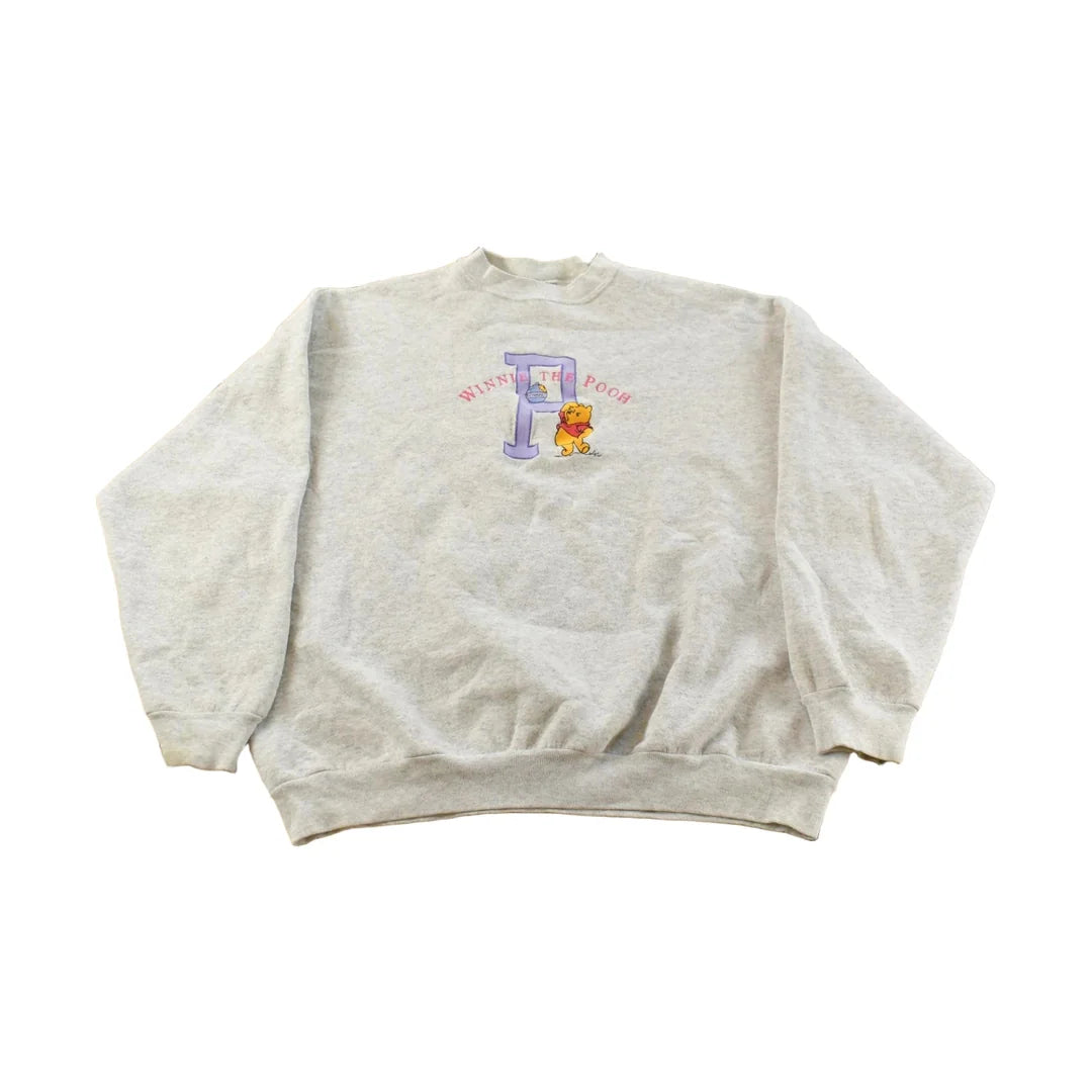 Vintage 1990s Winnie The Pooh Embroidered Disney Crewneck Sweatshirt Men's Large from propervintagecanada