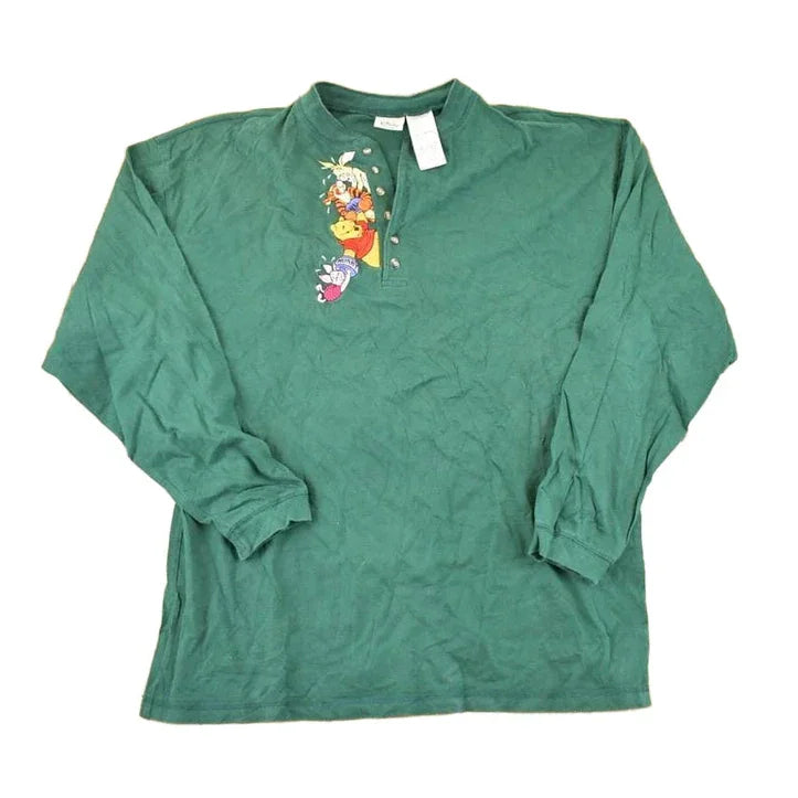 Vintage 1990s Winnie The Pooh Gang Embroidered Disney Crewneck Shirt Men's L from propervintagecanada