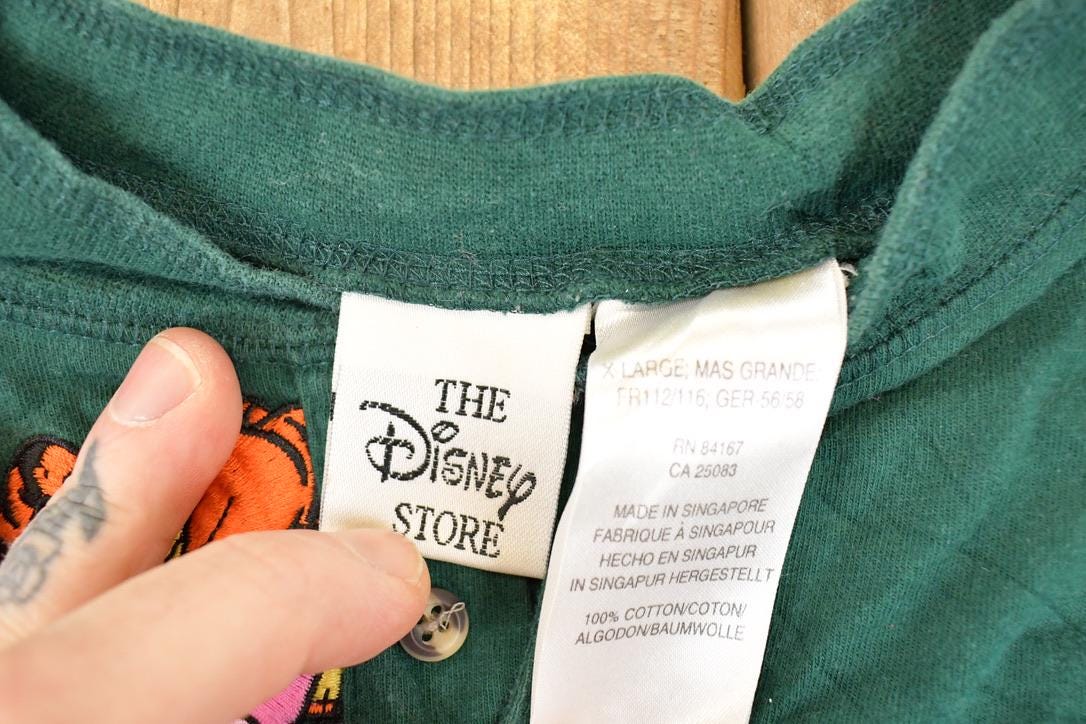 Vintage 1990s Winnie The Pooh Gang Embroidered Disney Crewneck Shirt Men's L from propervintagecanada