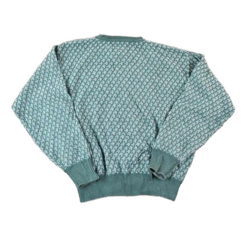 Vintage 1990s Winona Knits Abstract Pattern Crewneck Sweater Made In Minnesota Women's M from propervintagecanada