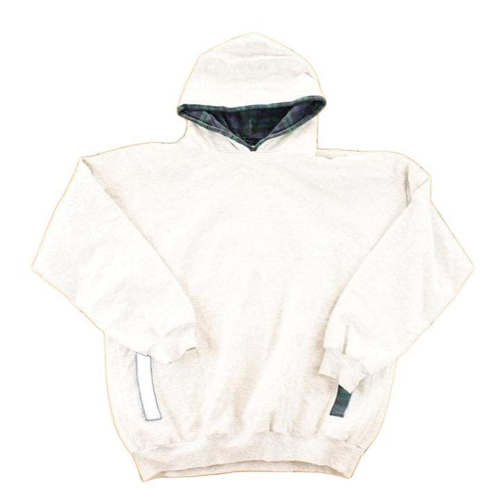Vintage 1990s Winona Knits Plaid Lined Hoodie Sweatshirt Men's XL from propervintagecanada