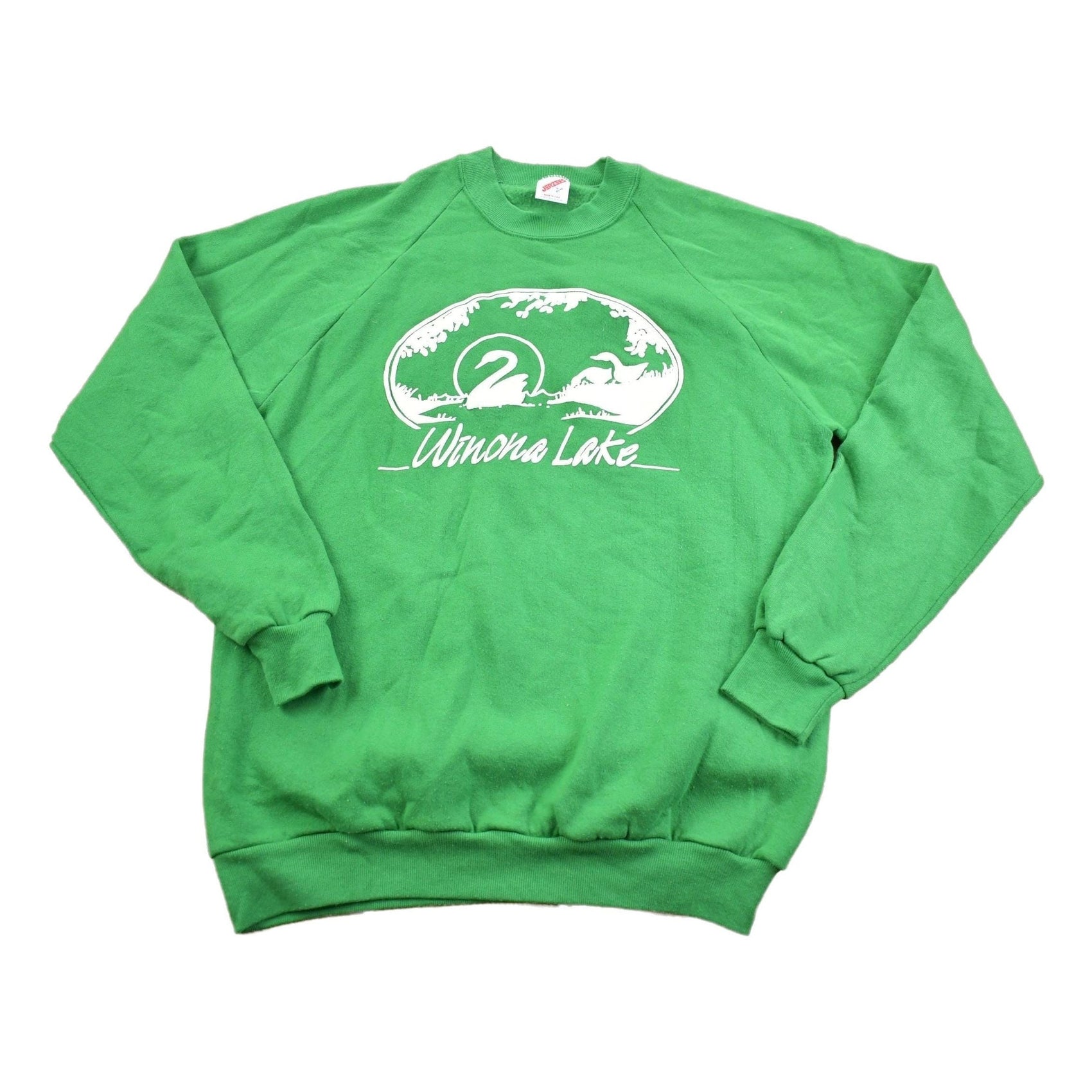 Vintage 1990s Winona Lake Souvenir Jerzees Crewneck Sweatshirt Men's Medium from propervintagecanada