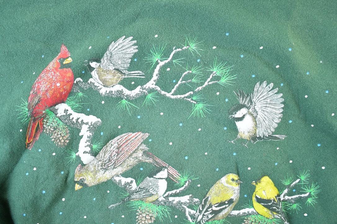 Vintage 1990s Winter Cardinal Double Collar Crewneck Sweatshirt Womens M from propervintagecanada