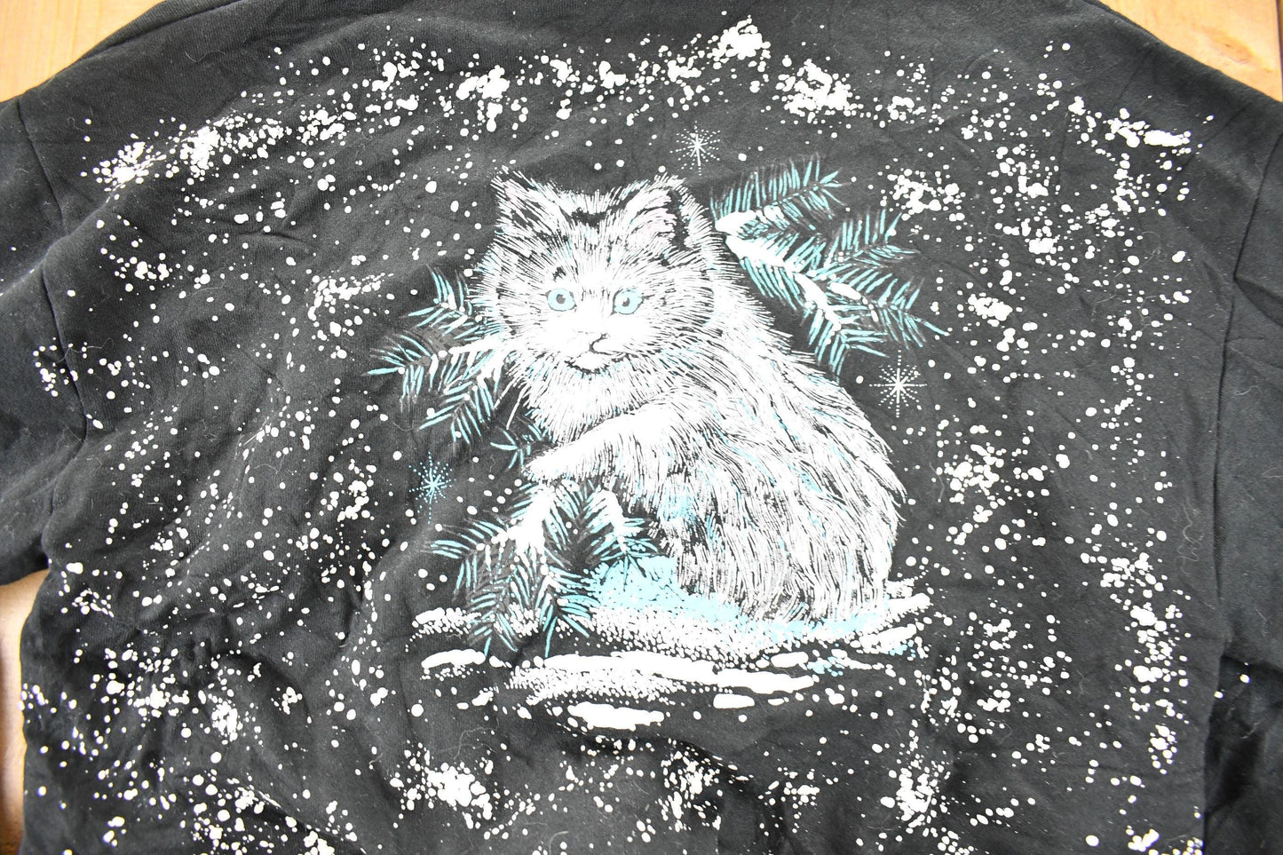Vintage 1990s Winter Kitten AOP Cardigan Sweatshirt Women's XL from propervintagecanada
