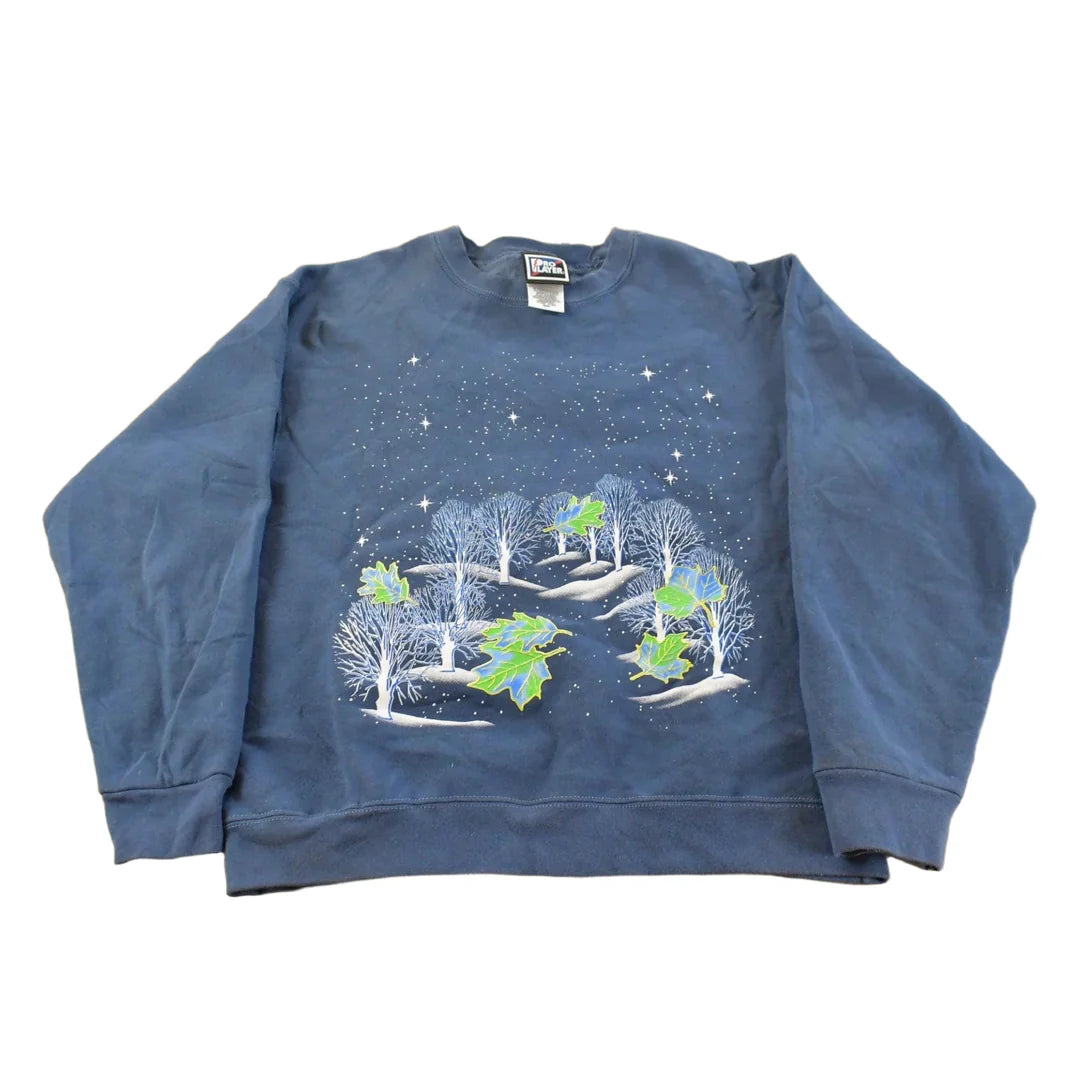 Vintage 1990s Winter Landscape Crewneck Sweatshirt Men's M from propervintagecanada