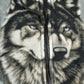 Vintage 1990s Winter Wolf Theme Fleece Sweater Jacket Men's Medium from propervintagecanada