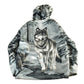 Vintage 1990s Winter Wolf Theme Fleece Sweater Jacket Men's Medium from propervintagecanada