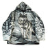 Vintage 1990s Winter Wolf Theme Fleece Sweater Jacket Men&
