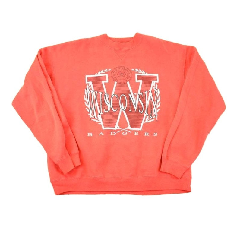 Vintage 1990s Wisconsin Badgers All Seeing Eye University Crewneck Sweater Men's L from propervintagecanada