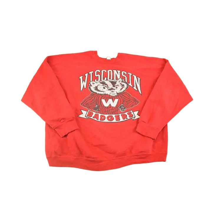 Vintage 1990s Wisconsin Badgers Crewneck Sweatshirt Men's XL from propervintagecanada