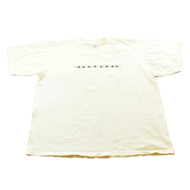 Vintage 1990s Wisconsin Embroidered Souvenir T Shirt Mens XL from propervintagecanada