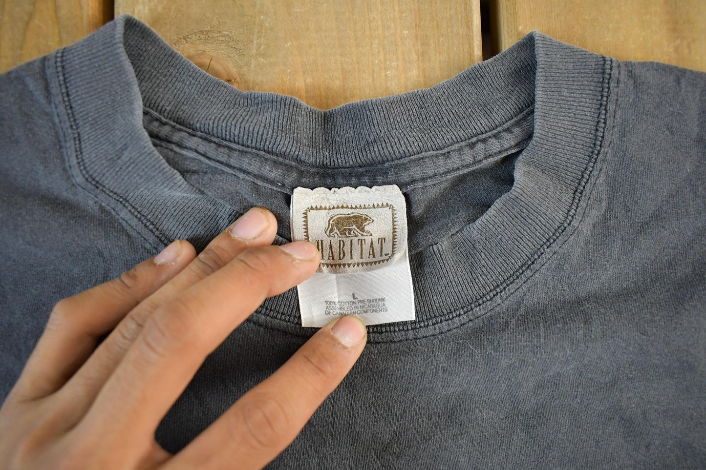 Vintage 1990s Wolf All Over Print Graphic T-Shirt Men's Large from propervintagecanada