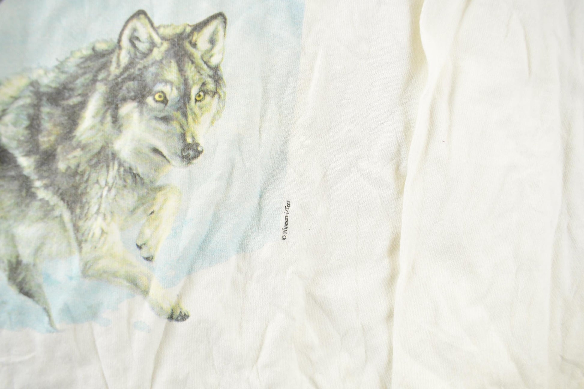 Vintage 1990s Wolf Forest Graphic Long Sleeve T-Shirt Men's XL from propervintagecanada