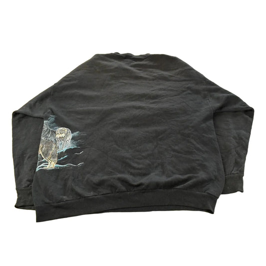 Vintage 1990s Wolf Graphic Print Crewneck Sweatshirt Mens 2XL from propervintagecanada
