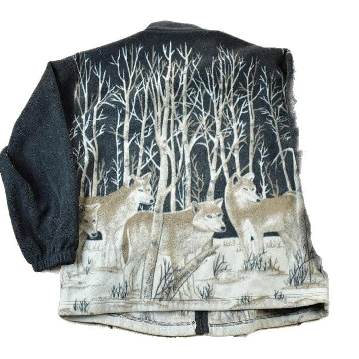 Vintage 1990s Wolfpack AOP Sheeva Fashion Fleece Sweater Men's XL from propervintagecanada