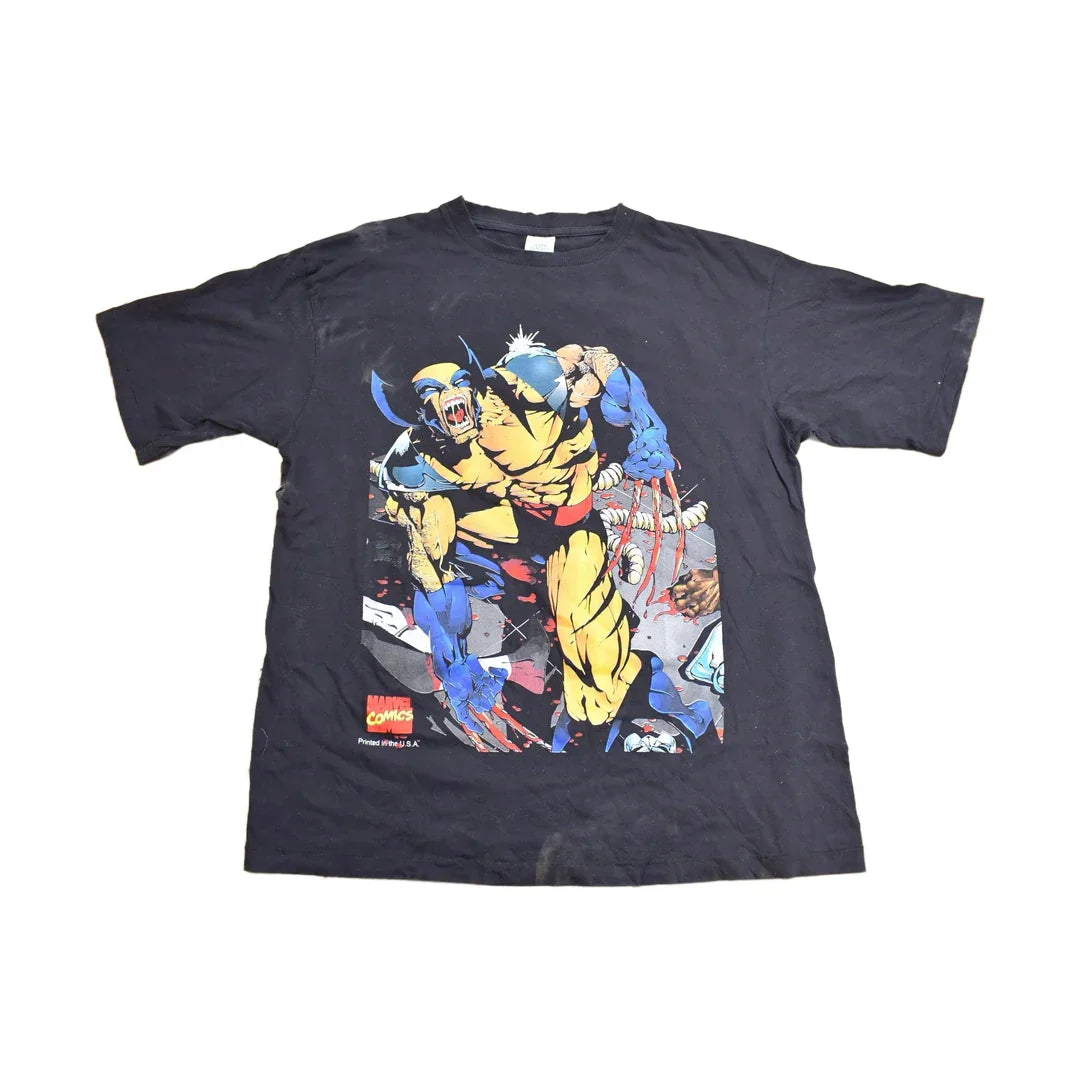 Vintage 1990s Wolverine X-Men Marvel Comics T-shirt from propervintagecanada