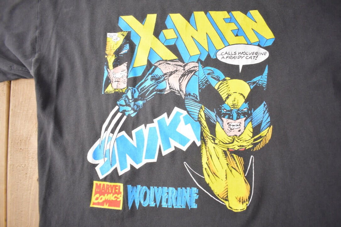Vintage 1990s Wolverine X-Men Marvel Comics T-shirt Made In USA Men's Large from propervintagecanada