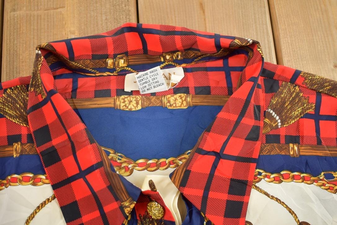 Vintage 1990s Womens Western Graphic Button Up Shirt Women's XL from propervintagecanada