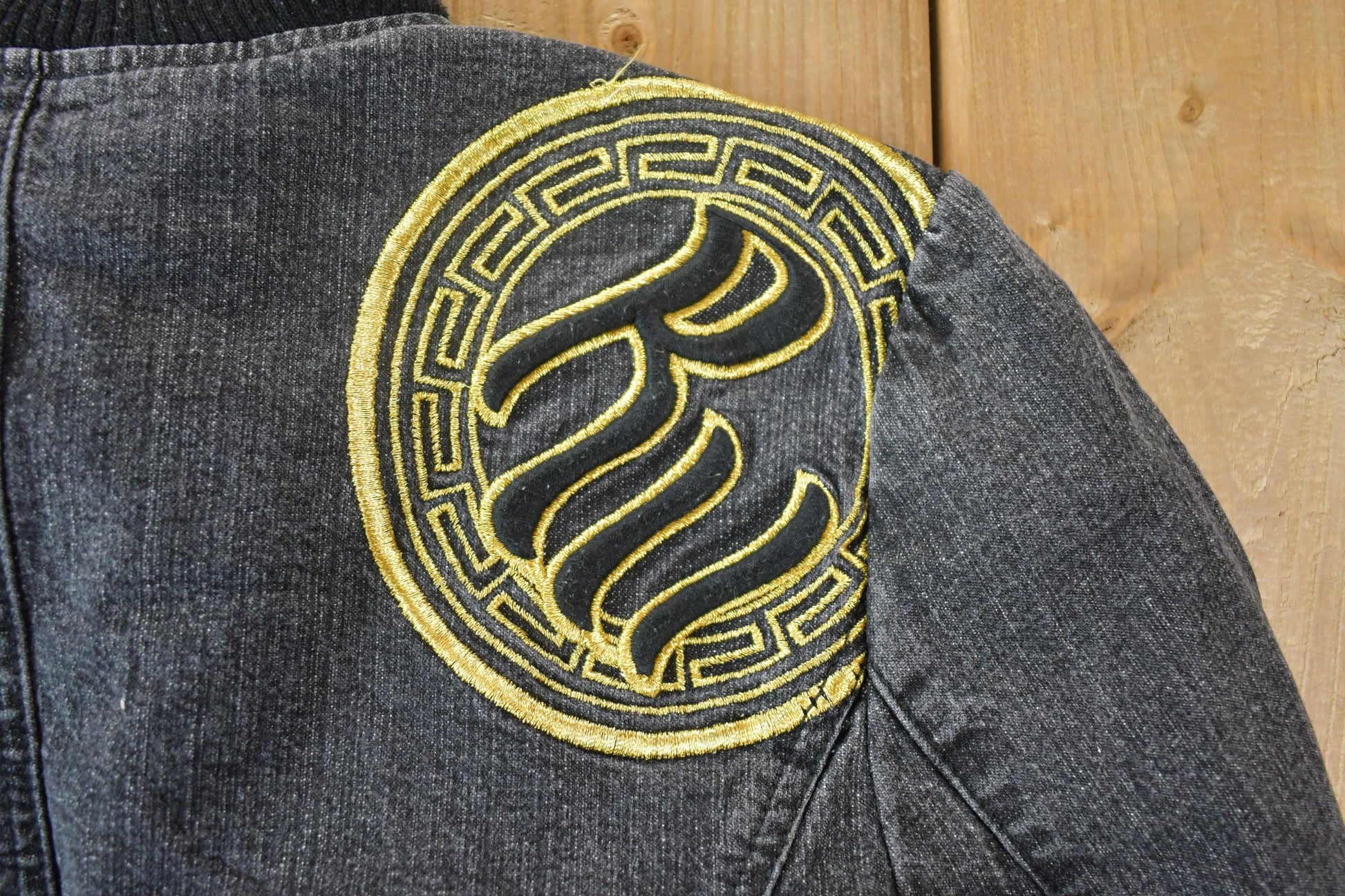 Vintage 1990s Womens XXS Rocawear Embroidered Jean Jacket from propervintagecanada