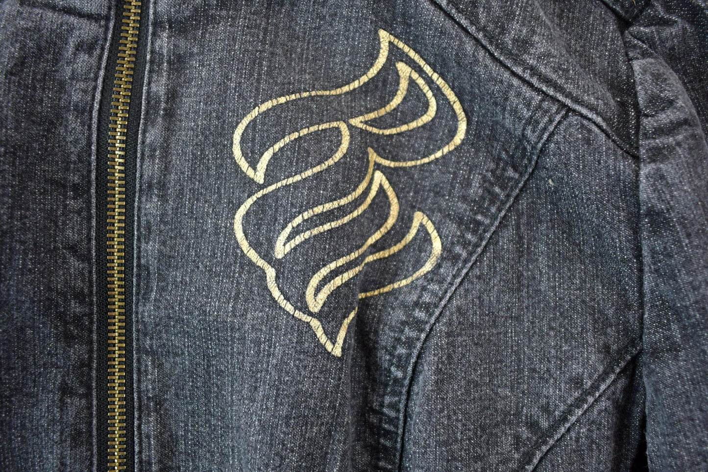 Vintage 1990s Womens XXS Rocawear Embroidered Jean Jacket from propervintagecanada