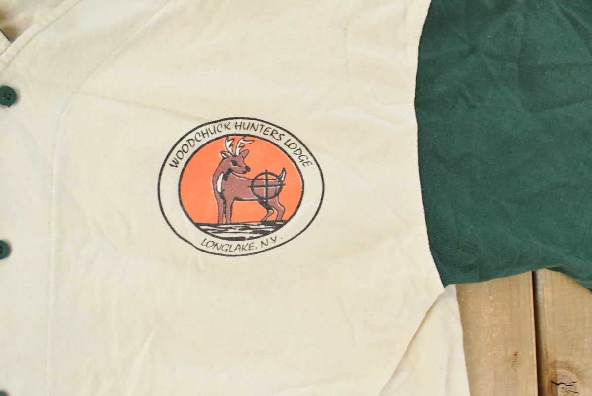 Vintage 1990s Woodchucks Hunter Lodge Baseball Jersey Shirt Men's XL from propervintagecanada