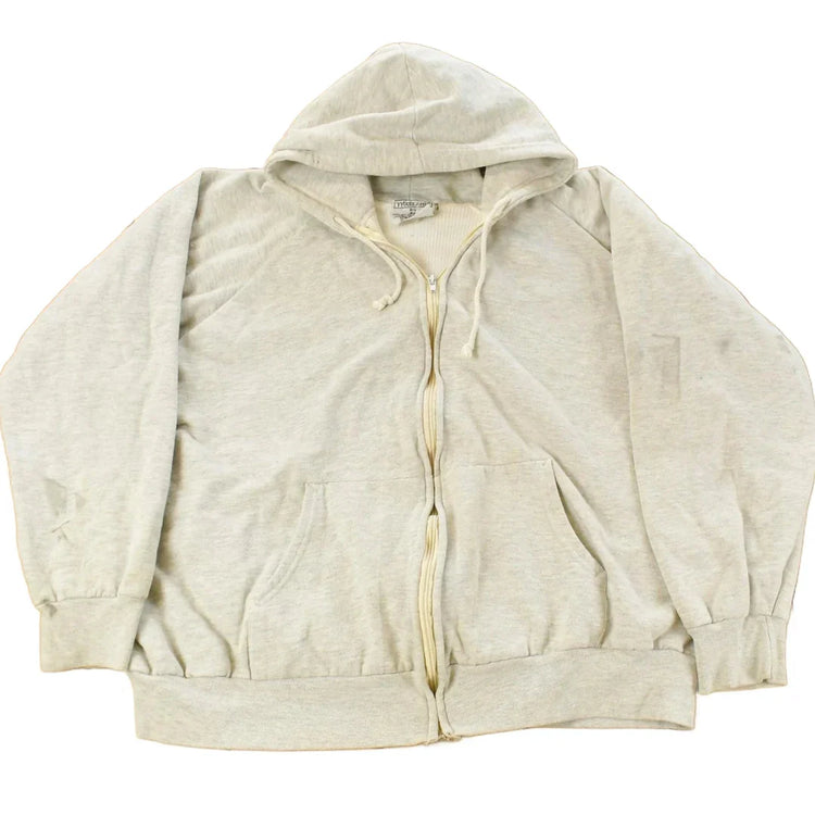 Vintage 1990s Woodland Blank Grey Thermal Lined Hoodie Men's XL from propervintagecanada