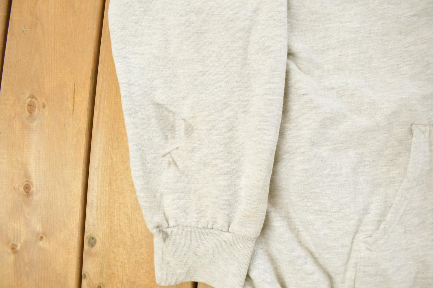 Vintage 1990s Woodland Blank Grey Thermal Lined Hoodie Men's XL from propervintagecanada