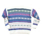 Vintage 1990s Woods And Grey Knit Abstract Pattern Crewneck Sweater Mens M from propervintagecanada