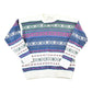 Vintage 1990s Woods And Grey Knit Abstract Pattern Crewneck Sweater Mens M from propervintagecanada