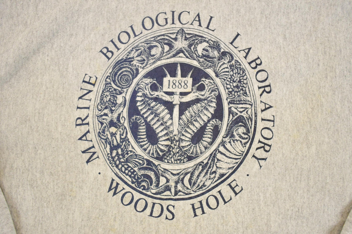 Vintage 1990s Woods Hole Marine Biology Crewneck Sweatshirt Men's L from propervintagecanada