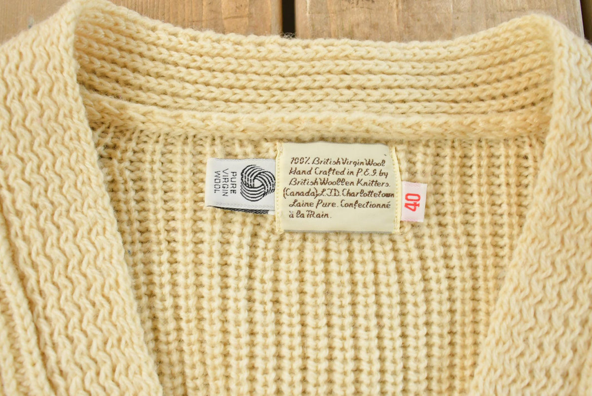 Vintage 1990s Wool Knit Cardigan Sweater Men's M from propervintagecanada