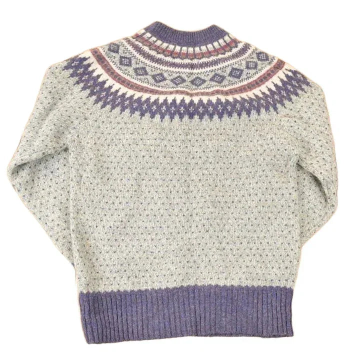 Vintage 1990s Woolrich Abstract Knit Crewneck Sweater Womens L from propervintagecanada