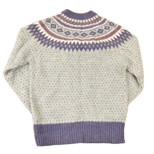 Vintage 1990s Woolrich Abstract Knit Crewneck Sweater Womens L from propervintagecanada