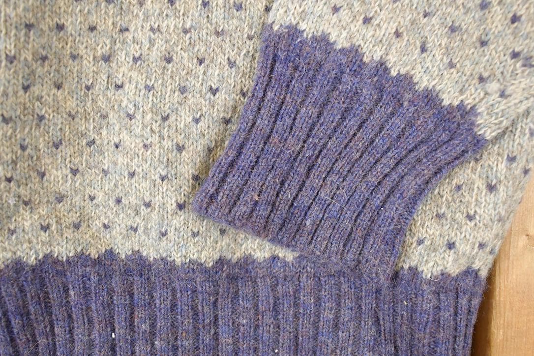 Vintage 1990s Woolrich Abstract Knit Crewneck Sweater Womens L from propervintagecanada
