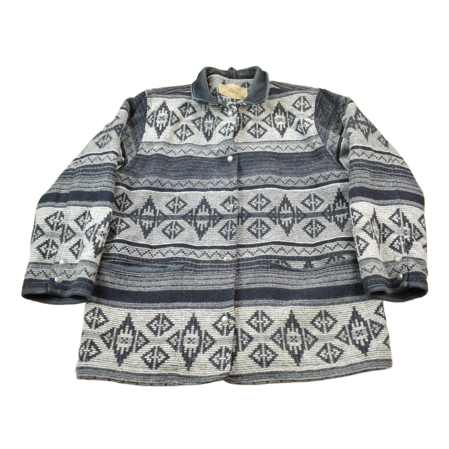 Vintage 1990s Woolrich Aztec Pattern Wool Jacket Men's Medium from propervintagecanada