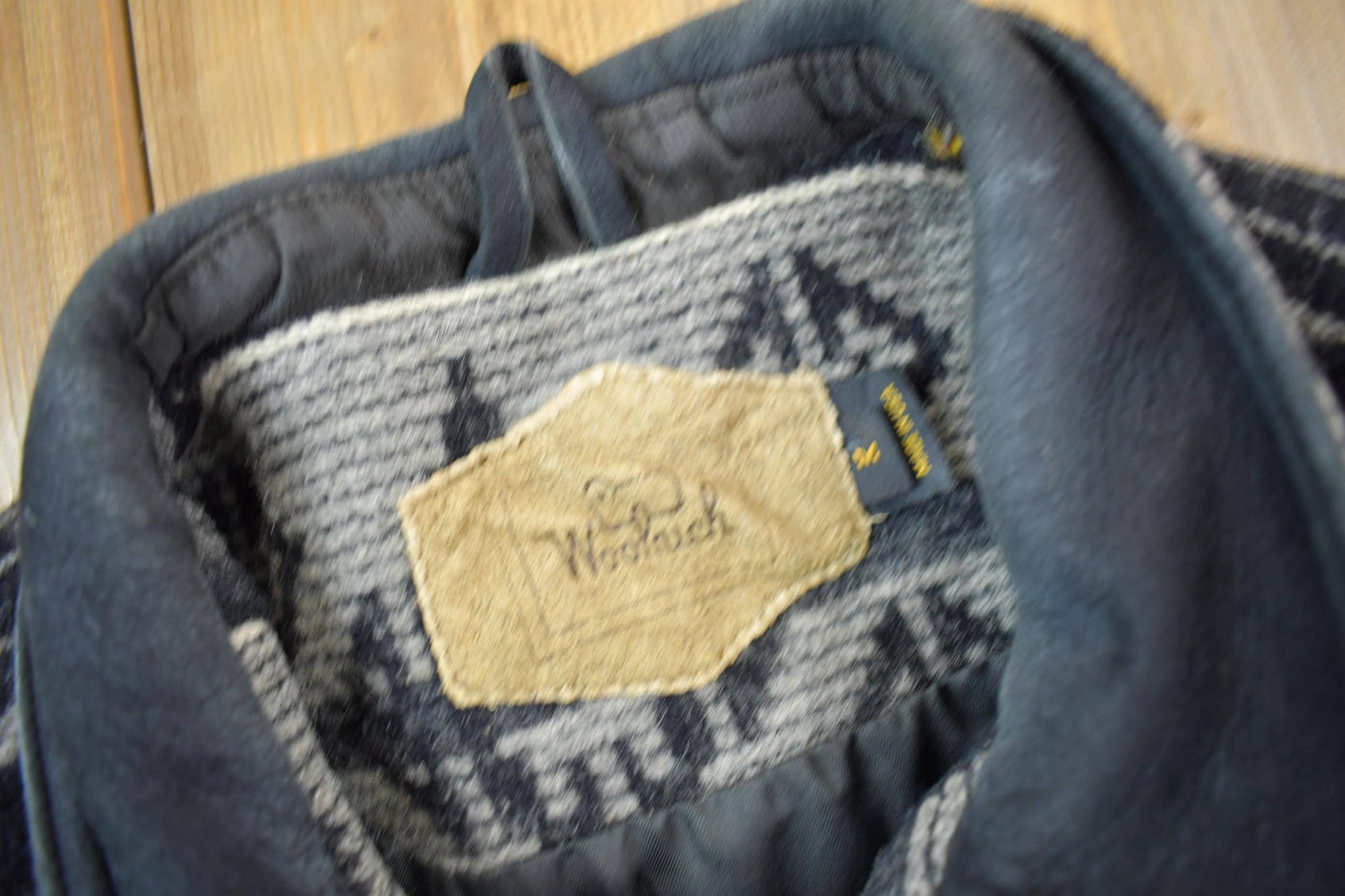 Vintage 1990s Woolrich Aztec Pattern Wool Jacket Men's Medium from propervintagecanada