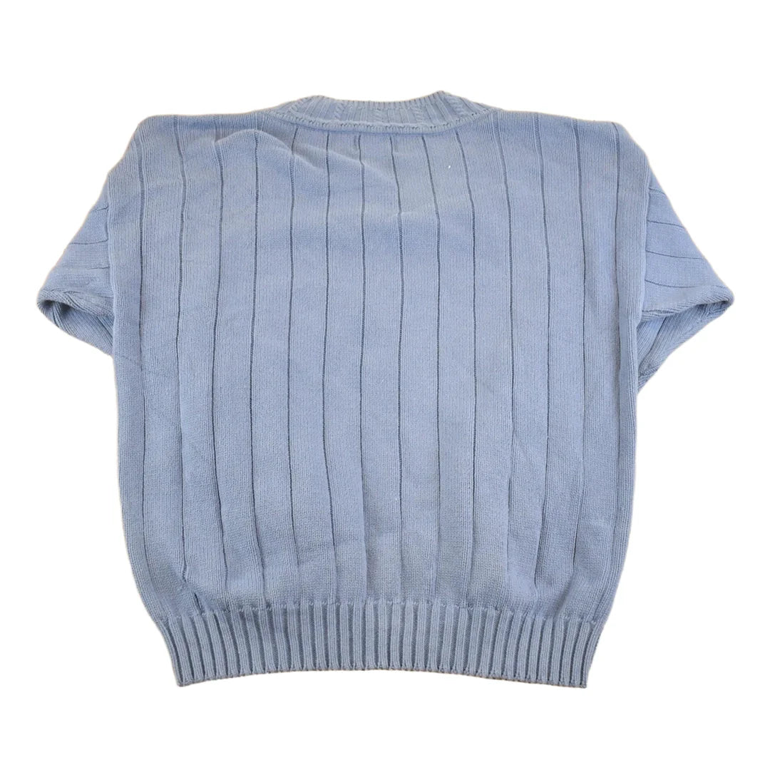 Vintage 1990s Woolrich Cable Knit Deep V Neck Sweater Men's L from propervintagecanada