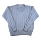 Vintage 1990s Woolrich Cable Knit Deep V Neck Sweater Men's L from propervintagecanada