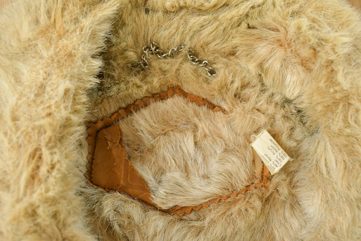 Vintage 1990s Woolrich Faux Fur Full Zip Vest Jacket Men's M from propervintagecanada