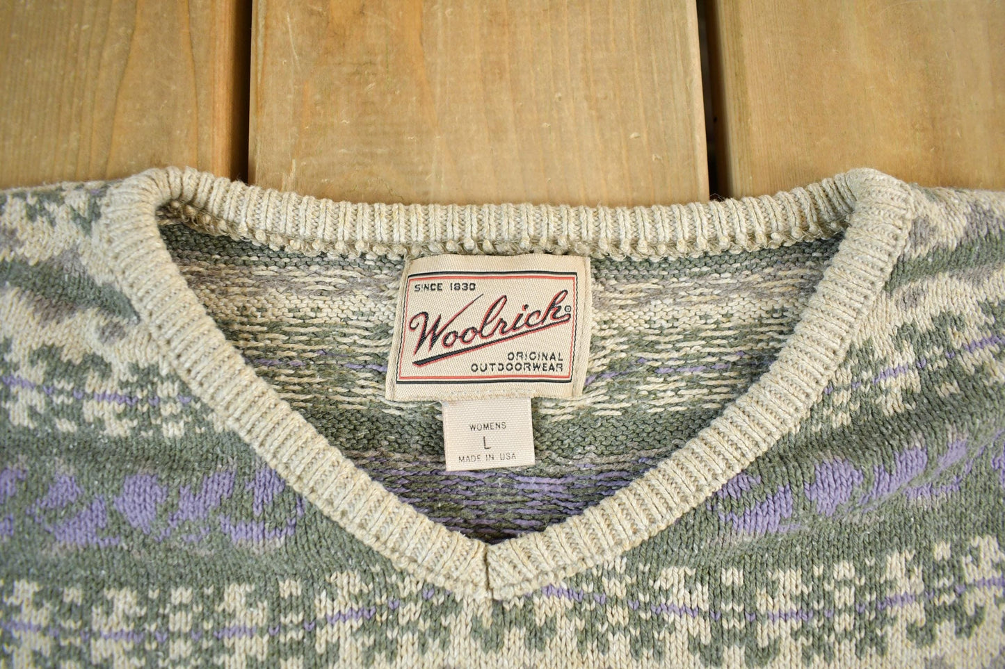 Vintage 1990s Woolrich Knit Sweater Womens Large from propervintagecanada