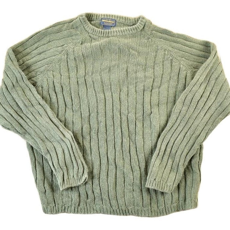 Vintage 1990s Woolrich Mens Cable Knit Crewneck Sweater Mens L from propervintagecanada