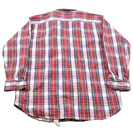 Vintage 1990s Woolrich Plaid Button Up Shirt Men's XL from propervintagecanada
